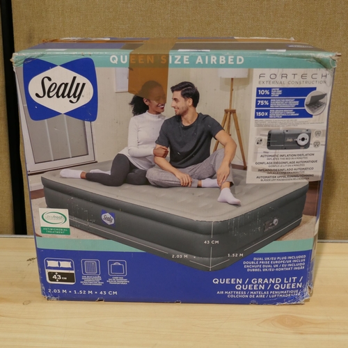 6033 - Sealy Fortech Airbed with Built In Pump  (338-315) *This lot is subject to Vat