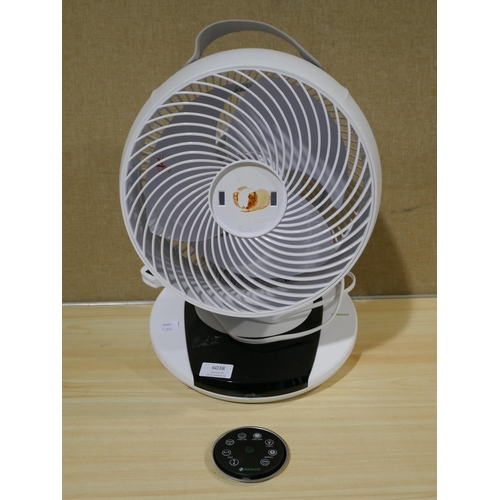 6038 - Meaco Air Circulator Fan With Remote(338-310) *This lot is subject to Vat