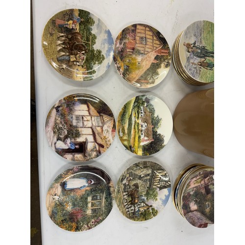 5286 - A stoneware jar and a collection of plates