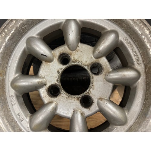 5329 - A set of four steel wheels and four tyres off a Nissan NV200 van