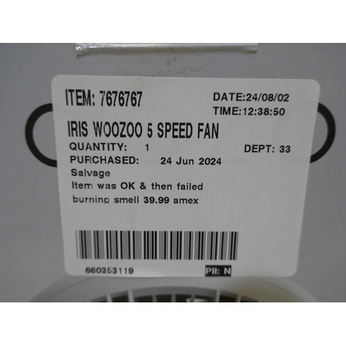 6265 - Iris Woozoo 5 Speed Fan (338-258) *This lot is subject to Vat