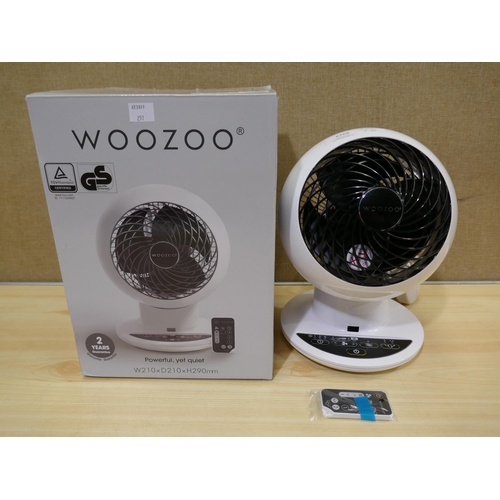 6266 - Iris Woozoo 5 Speed Fan  With Remote (338-257) *This lot is subject to Vat