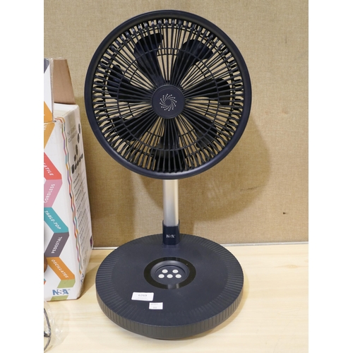 6269 - Nsa Folding Stand Fan Fan With Remote (338-246) *This lot is subject to Vat