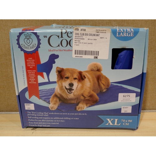 6275 - Cool Club Dog Cooling Mat XL And A Sherpa Bed Rest (338-215,250) *This lot is subject to Vat