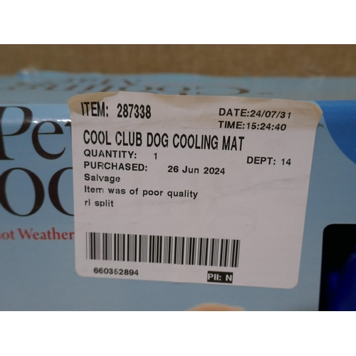 6275 - Cool Club Dog Cooling Mat XL And A Sherpa Bed Rest (338-215,250) *This lot is subject to Vat