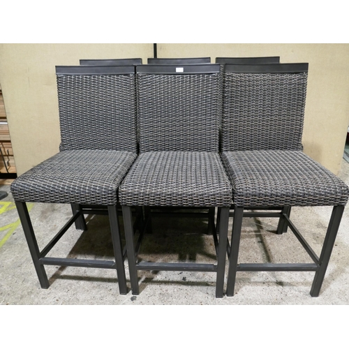 6276A - Set of 6 High Bar Garden Chairs (338-445) *This lot is subject to Vat