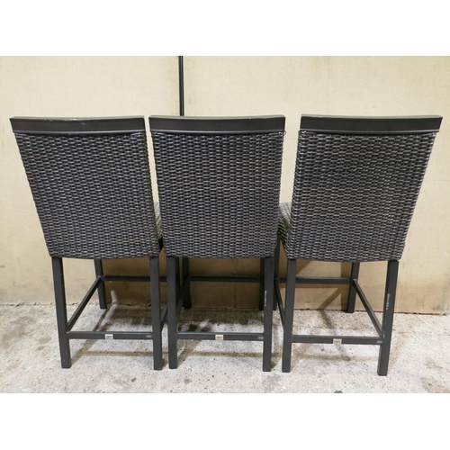 6276A - Set of 6 High Bar Garden Chairs (338-445) *This lot is subject to Vat