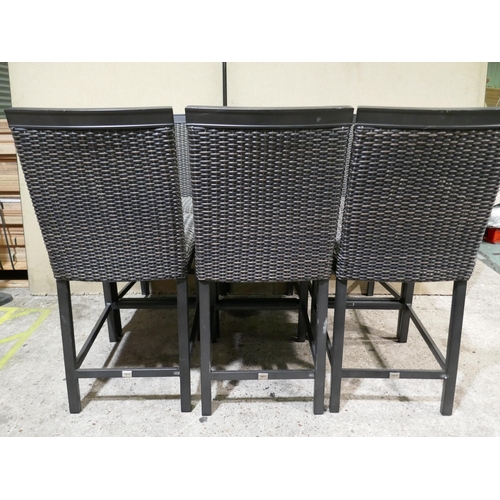 6276A - Set of 6 High Bar Garden Chairs (338-445) *This lot is subject to Vat