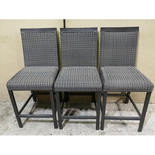 6276A - Set of 6 High Bar Garden Chairs (338-445) *This lot is subject to Vat