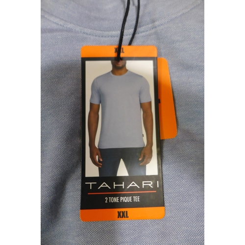 6231 - A quantity of Tahari 2 tone pique t-shirts in blue, various sizes (L337) *This lot is subject to VAT