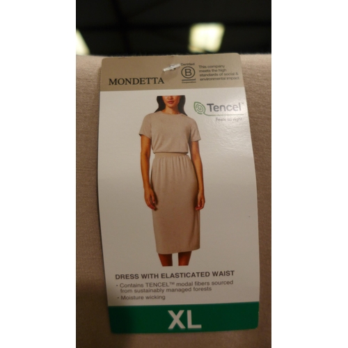 6235 - A quantity of Mondetta dresses with elasticated waist in simply taupe, various sizes  (L337) *This l... 