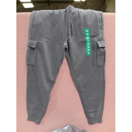 6239 - Puma mens joggers x 4 in dark slate, size XL (L337)  *This lot is subject to VAT