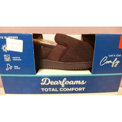 6278 - Dearfoams mens slippers memory foam, size medium and 32 degree cushion slides, grey, size small (L33... 