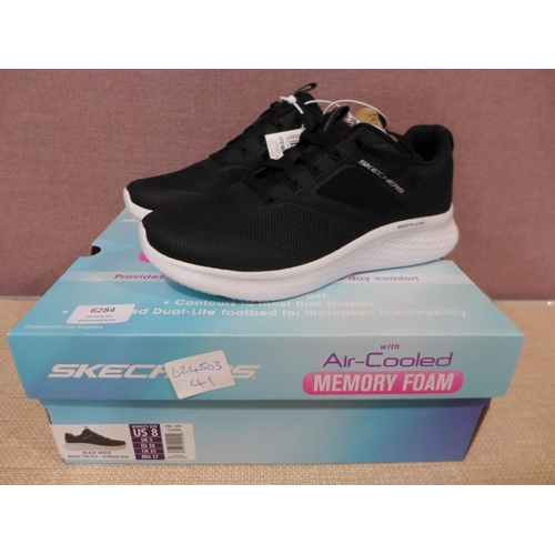 6284 - Skechers Uniform Avenue trainers black/white, size UK 5 (L337)  *This lot is subject to VAT