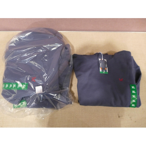 6295 - Crew clothing pullover hoodies x 4, in blue, size XL, all with tags, (L337)  *This lot is subject to... 