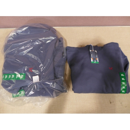 6296 - Crew clothing pullover hoodies x 4, in blue, size XL, all with tags, (L337)  *This lot is subject to... 