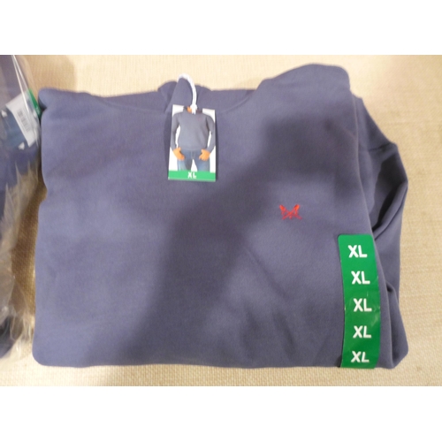 6296 - Crew clothing pullover hoodies x 4, in blue, size XL, all with tags, (L337)  *This lot is subject to... 