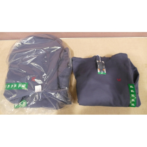 6297 - Crew clothing pullover hoodies x 4, in blue, size XL, all with tags, (L337)  *This lot is subject to... 