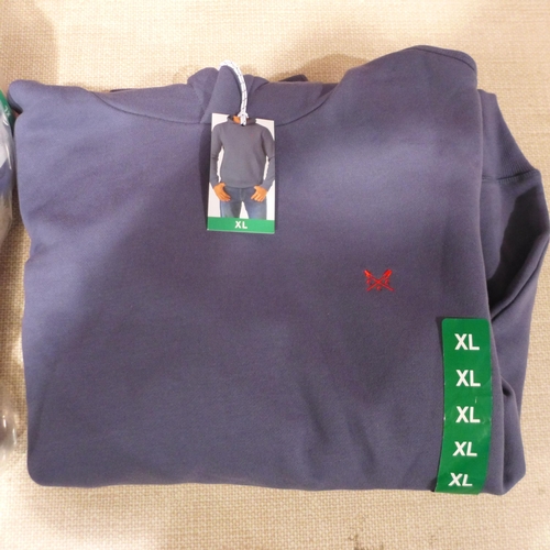 6297 - Crew clothing pullover hoodies x 4, in blue, size XL, all with tags, (L337)  *This lot is subject to... 