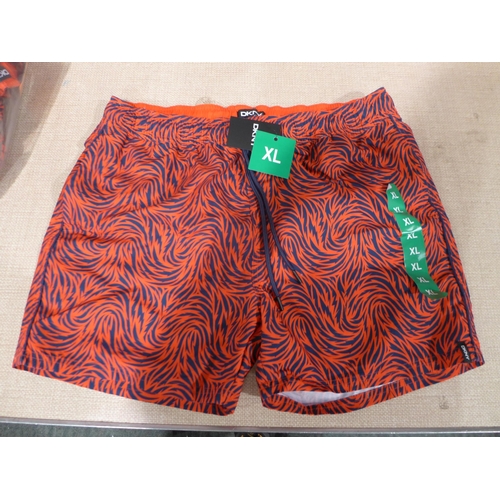 6305 - DKNY mens swimming shorts x 12 in red various sizes, (L337)  *This lot is subject to VAT