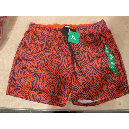 6307 - DKNY mens swimming shorts x 12 in red various sizes, (L337)  *This lot is subject to VAT