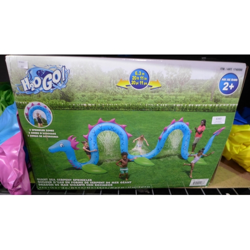 6343 - Giant Inflatable Sea Serpent And intex Bouncy Castle    (338-401) *This lot is subject to Vat