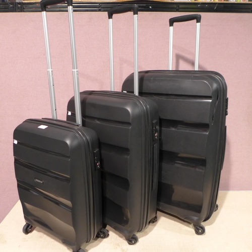 6169 - American Tourister Bon Air 3 piece black suitcases, Original RRP £133.33 + Vat (338-91) *This lot is... 