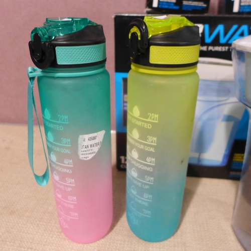 6182 - Zerowater 2.8L Water Jug With Filters               And Tritan Water Bottle 2 Pack 30Oz (338-381) *T... 