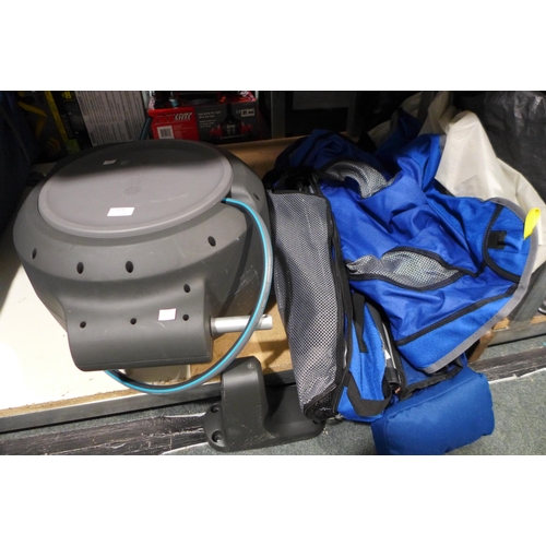 6190 - Gardena 30M Hose,  Auto Roll Up And A Rio Brands Hammock Chair (338-382,400) *This lot is subject to... 