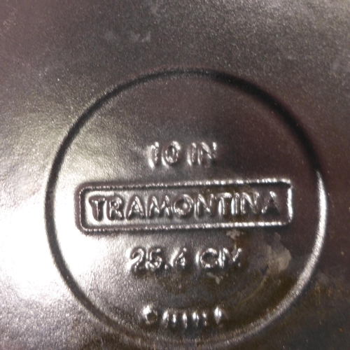 6202 - Tramontina Cast Iron Grill & Skillet  (338-379) *This lot is subject to Vat