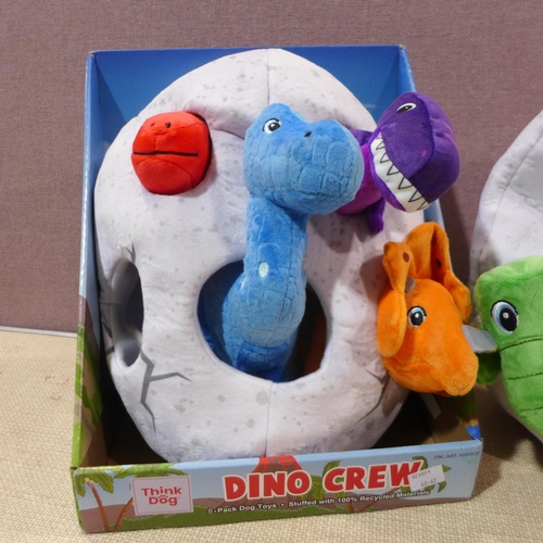 6206 - Three x Dino Crew Dog Toys (338-60,61,62) *This lot is subject to Vat