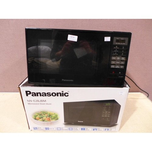 6214 - Panasonic Solo Black Microwave   (338-182) *This lot is subject to Vat