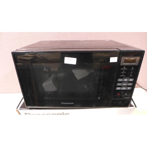 6214 - Panasonic Solo Black Microwave   (338-182) *This lot is subject to Vat