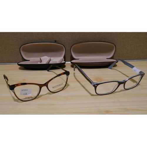 6077 - Rayban Tort Plastic Glasses, Wittnauer Ines Brown Plastic Glasses - Both Damaged (338-411,412) *This... 