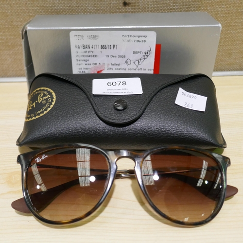 6078 - Rayban Tortoise Sunglasses (338-263) *This lot is subject to Vat