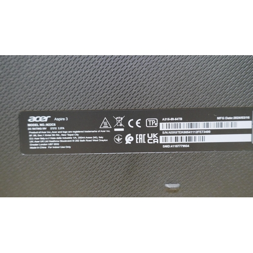 6101 - Acer Aspire 3 Laptop With Charging Lead, (Intelcore I5), Original RRP £499.99 + Vat (338-239) *This ... 