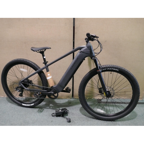 6106 - Claud Butler Wrath 1.0 Black electric bike with two keys and charging lead, equipped with rear Bafan... 