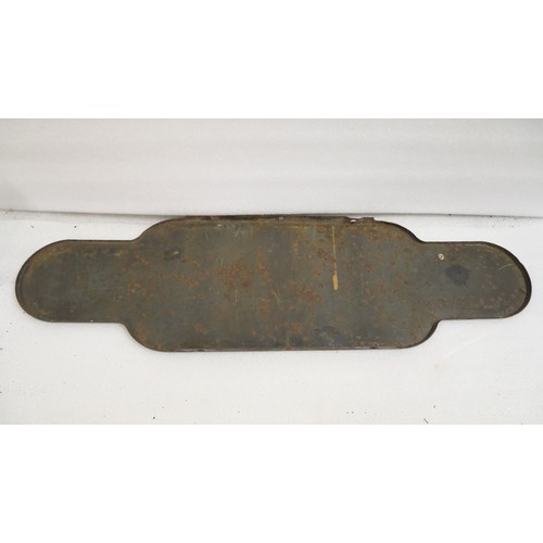 9012 - A fully flanged totem station sign BR(M) ROMILEY. Original paint in good condition. Some wear to bla... 