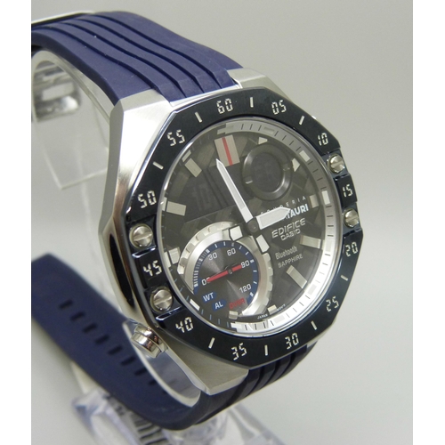 7169 - A Casio Alpha Tauri Edifice Bluetooth Sapphire wristwatch, 47mm case