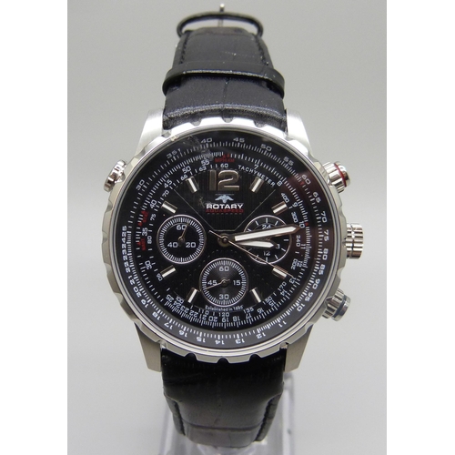 7174 - A Rotary Chronograph and an Ingersoll Moonphase wristwatch