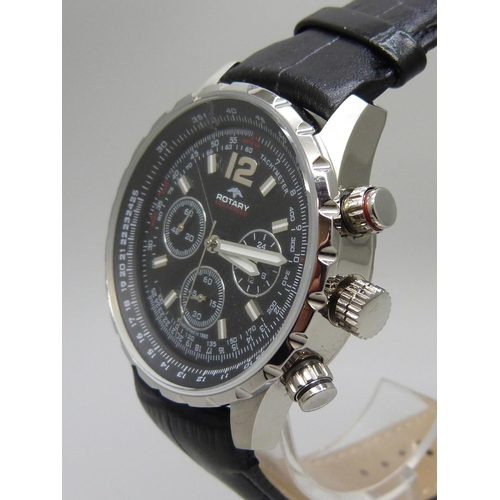 7174 - A Rotary Chronograph and an Ingersoll Moonphase wristwatch