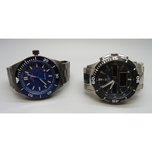 7178 - Three Accurist wristwatches including a chronograph