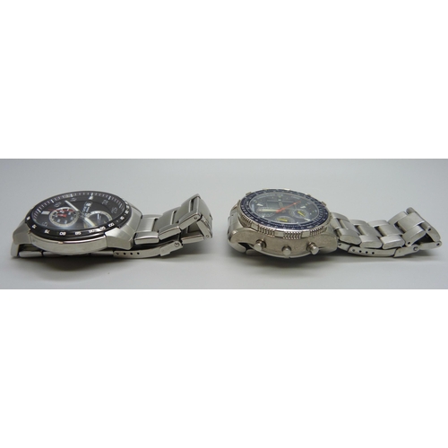 7179 - Three wristwatches including chronographs - two Accurist and a Sekonda