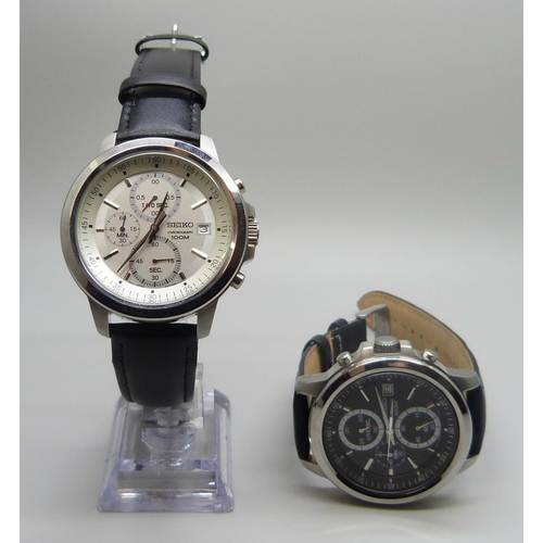 7183 - Two Seiko Chronograph wristwatches