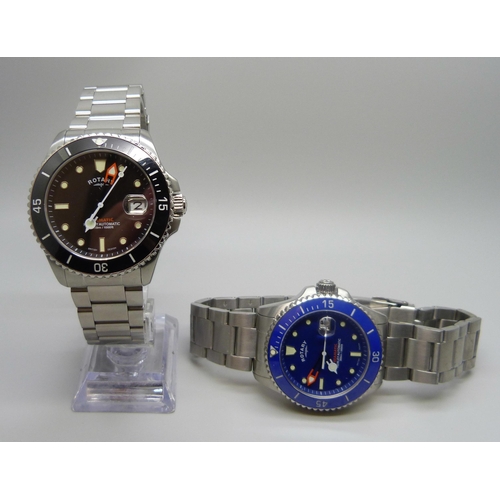 7184 - Two Rotary Seamatic Automatic wristwatches