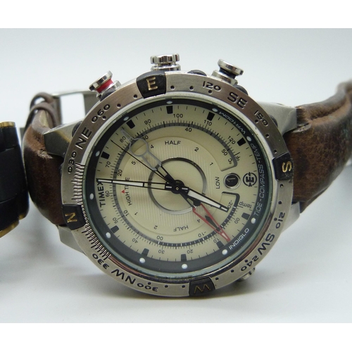 7189 - A collection of wristwatches including Michael Kors, Police, Accurist and Timex