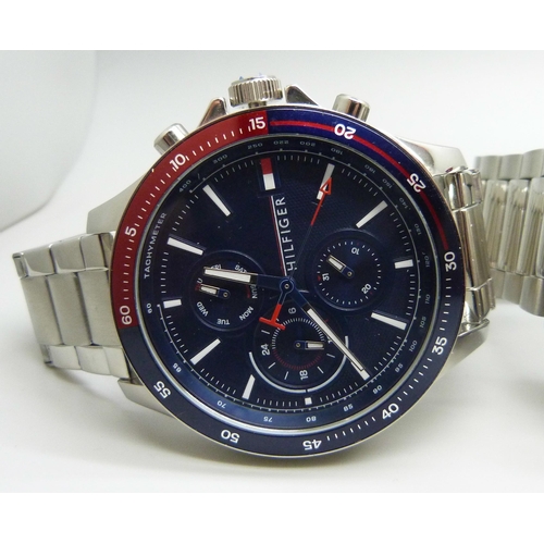 7190 - A collection of wristwatches including Pulsar, Police and Hilfiger