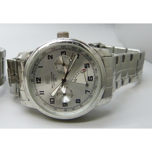 7190 - A collection of wristwatches including Pulsar, Police and Hilfiger