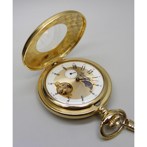 7193 - A Rapport pocket watch and chain and three wristwatches - two Rotary and a Seiko 5 Day Date Automati... 