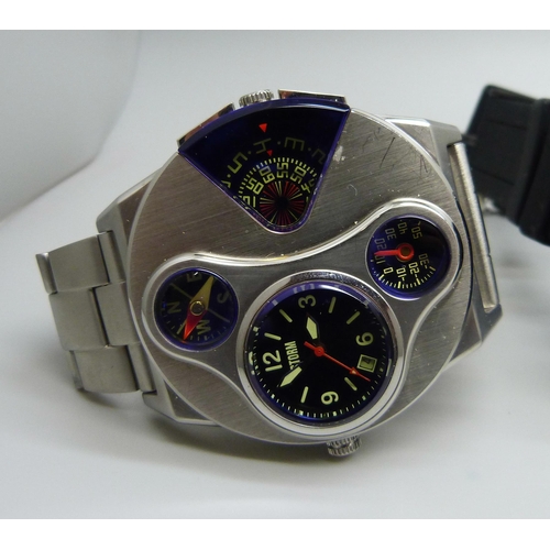 7195 - A collection of wristwatches including Diesel, Storm, Pulsar, etc.